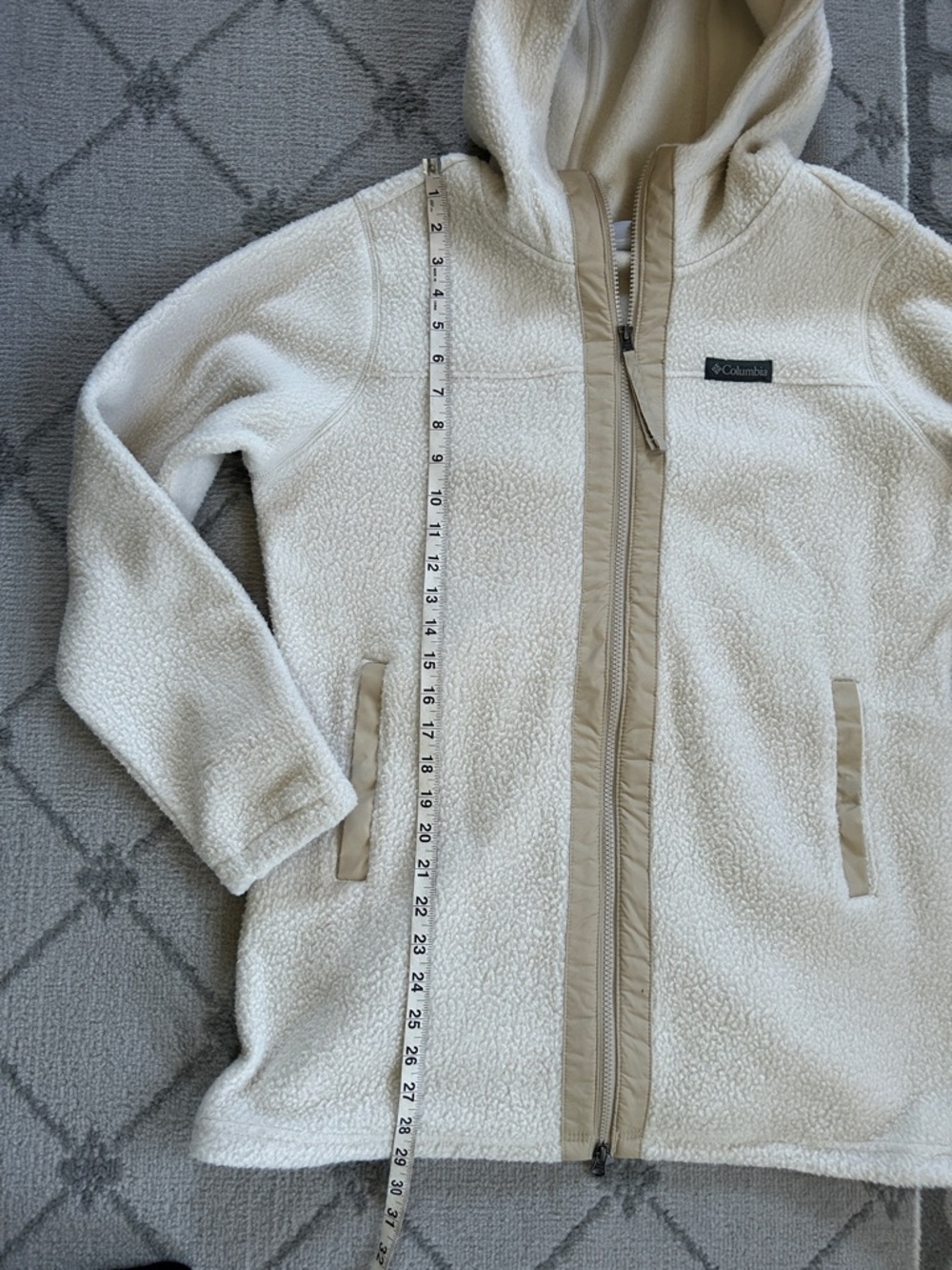 Columbia Cream Sherpa Hooded Jacket - Picture 4 of 7